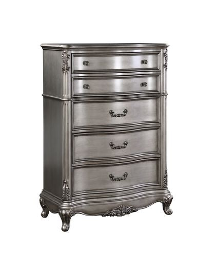 ACME Ausonia Antique Platinum Finish Chest Model BD00607 - MONAVILLA