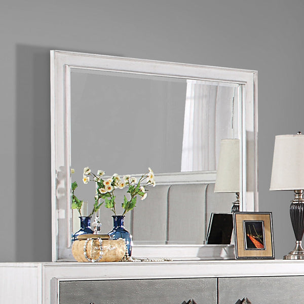 ACME Katia Rustic Gray & White Finish Mirror Model BD00662 - MONAVILLA