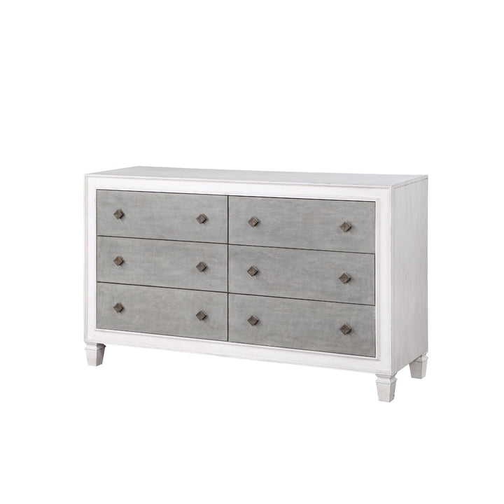 ACME Katia Rustic Gray & White Finish Dresser Model BD00663 - MONAVILLA