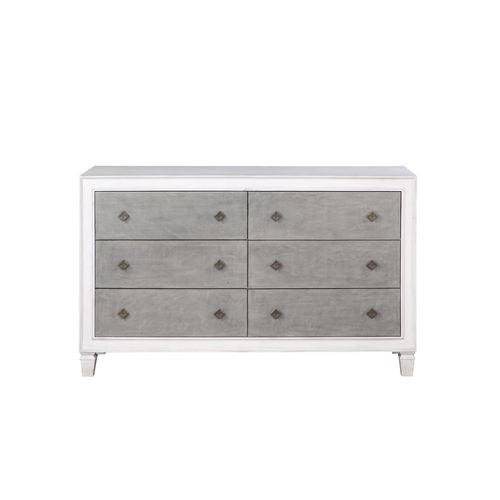 ACME Katia Rustic Gray & White Finish Dresser Model BD00663 - MONAVILLA