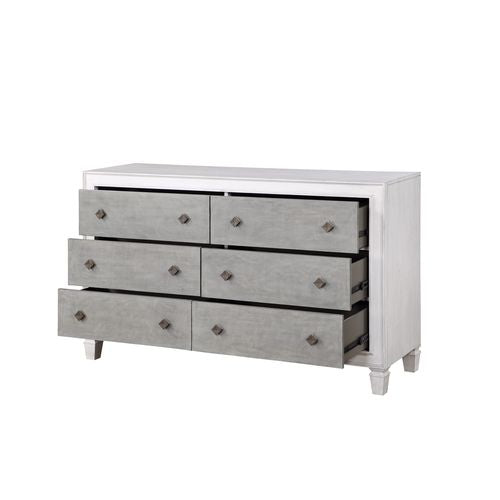 ACME Katia Rustic Gray & White Finish Dresser Model BD00663 - MONAVILLA