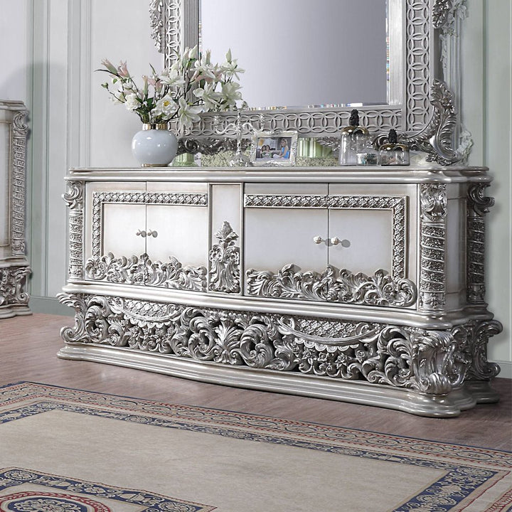 ACME Valkyrie PU, Light Gold & Gray Finish Dresser Model BD00686 - MONAVILLA