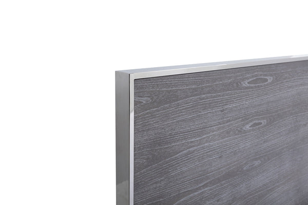 Modrest Charlene Modern Grey Elm & Stainless Steel Bedroom Set - MONAVILLA