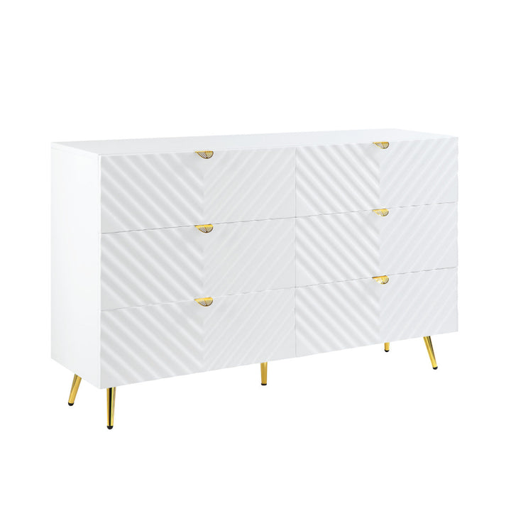 ACME Gaines White High Gloss Finish Dresser Model BD01037 - MONAVILLA