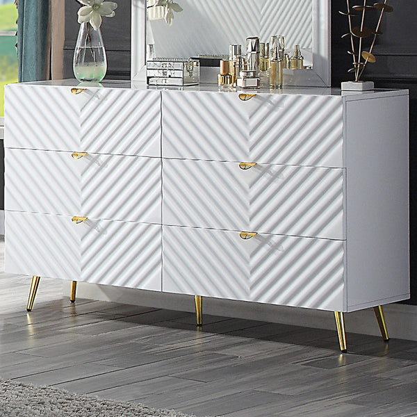 ACME Gaines White High Gloss Finish Dresser Model BD01037 - MONAVILLA