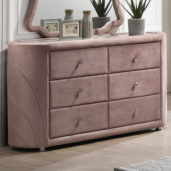 ACME Salonia Pink Velvet Dresser Model BD01186 - MONAVILLA