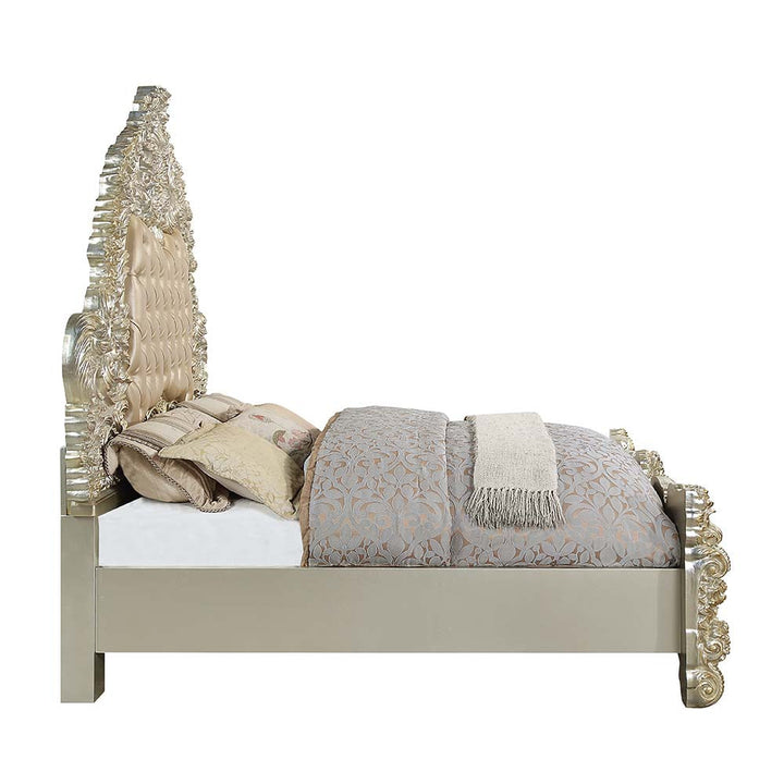 ACME Sorina PU & Antique Gold Finish Bed Model BD01241 - MONAVILLA
