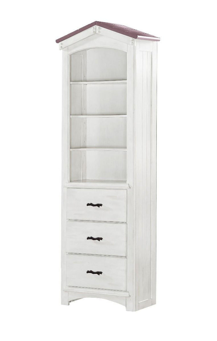 ACME Tree House Pink & White Finish Bookshelf Model BD01416 - MONAVILLA