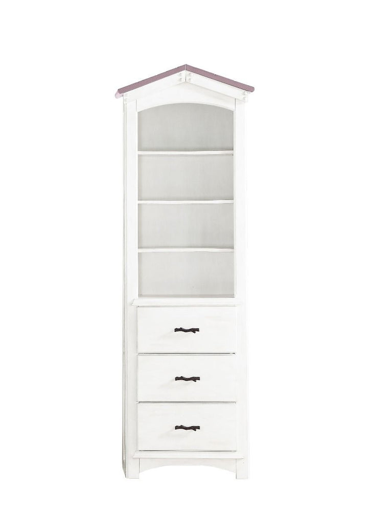 ACME Tree House Pink & White Finish Bookshelf Model BD01416 - MONAVILLA