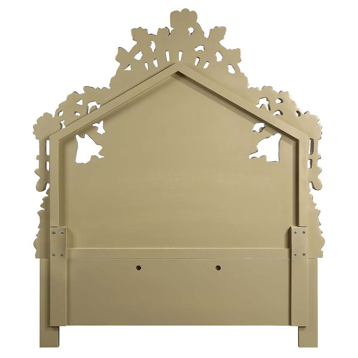 ACME Bernadette White PU & Gold Finish Bernadette Bed Model BD01474 - MONAVILLA