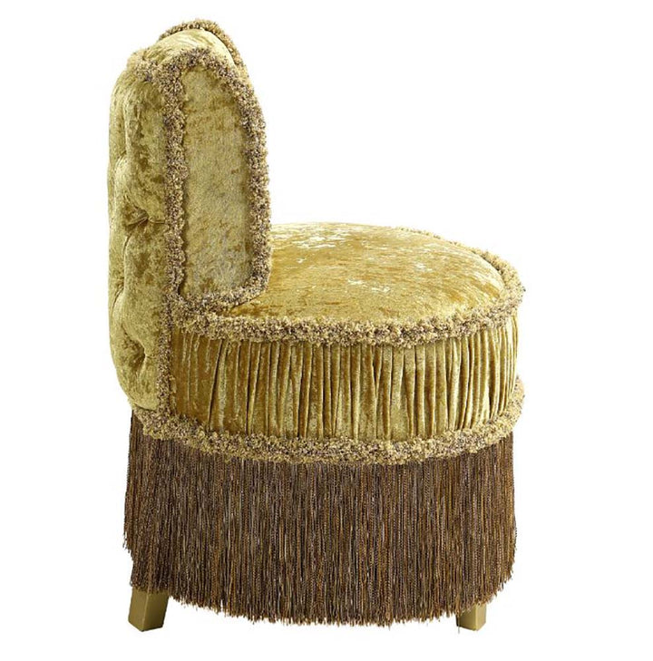 ACME Bernadette Gold Finish Bernadette Vanity Stool Model BD01478 - MONAVILLA