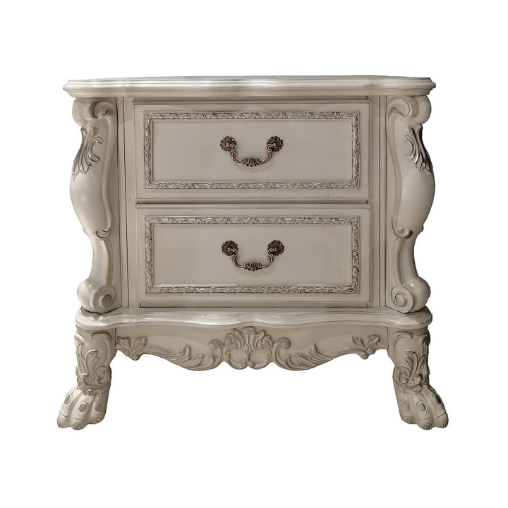 ACME Dresden Bone White Finish Dresden Nightstand Model BD01675 - MONAVILLA
