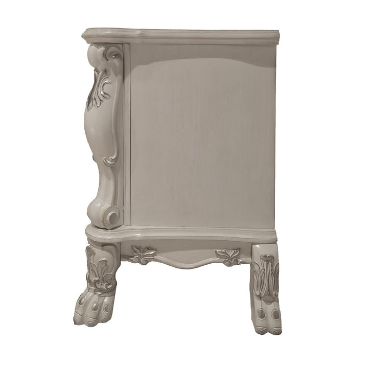 ACME Dresden Bone White Finish Dresden Nightstand Model BD01675 - MONAVILLA
