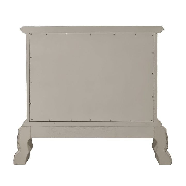 ACME Dresden Bone White Finish Dresden Nightstand Model BD01675 - MONAVILLA