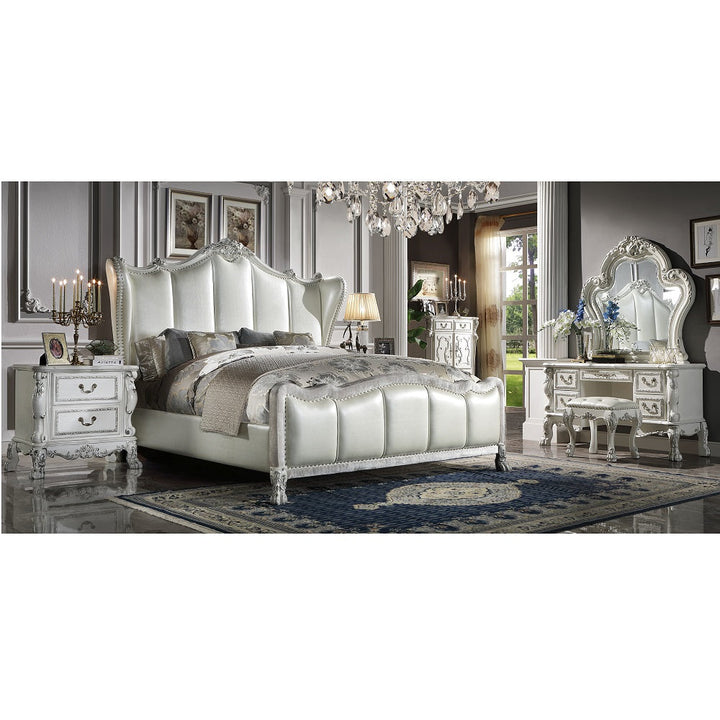 ACME Dresden Bone White Finish Dresden Nightstand Model BD01675 - MONAVILLA