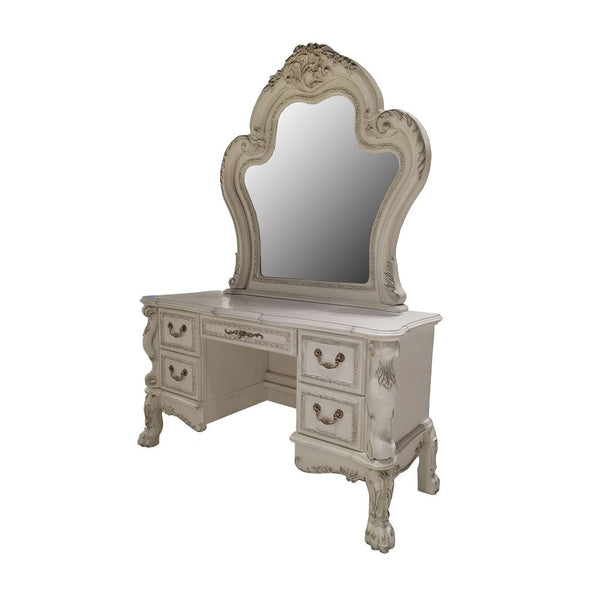 ACME Dresden Bone White Finish Dresden Vanity Desk Model BD01678 - MONAVILLA