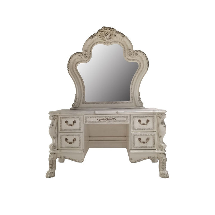 ACME Dresden Bone White Finish Dresden Vanity Desk Model BD01678 - MONAVILLA