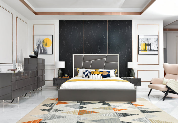 Modrest Chrysler Modern Grey Nightstand - MONAVILLA
