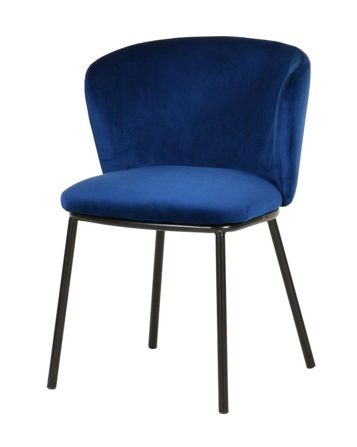 Modrest Bessie Modern Blue Velvet Dining Chair (Set of 2) - MONAVILLA
