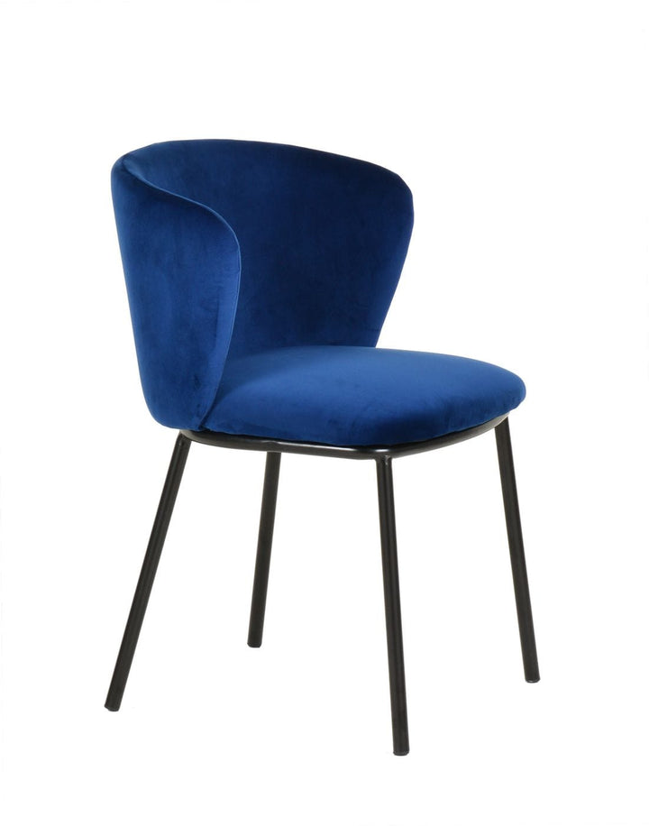 Modrest Bessie Modern Blue Velvet Dining Chair (Set of 2) - MONAVILLA