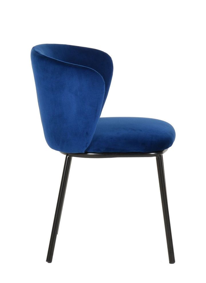 Modrest Bessie Modern Blue Velvet Dining Chair (Set of 2) - MONAVILLA