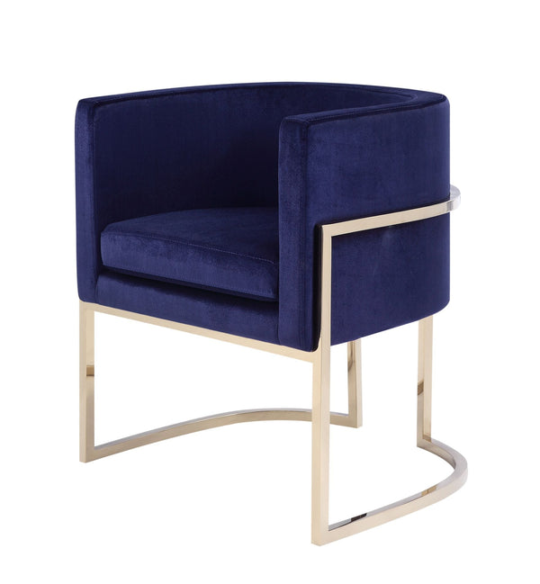 Modrest Betsy Modern Navy Blue Velvet & Gold Kids Chair Blue Lounge Chair SKU VGZAS011-NVY-KDS-BLU-CH Product ID: 79693