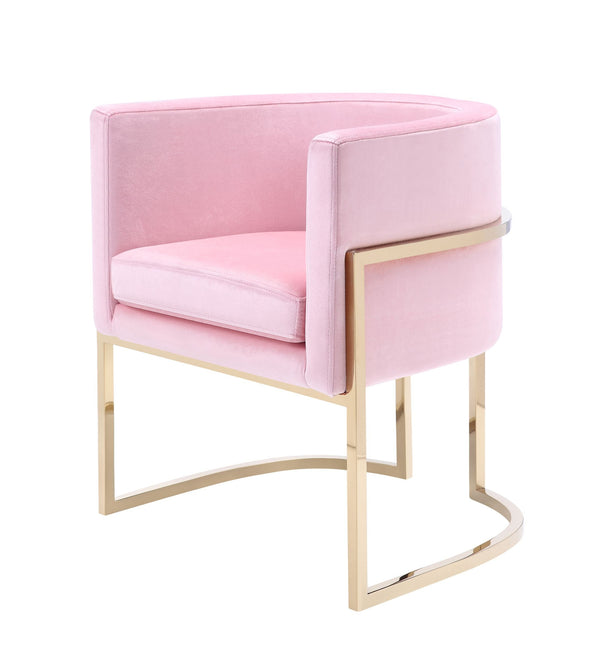 Modrest Betsy Modern Pink Velvet & Gold Kids Chair Pink Lounge Chair SKU VGZAS011-PNK-KDS-PNK-CH Product ID: 79694