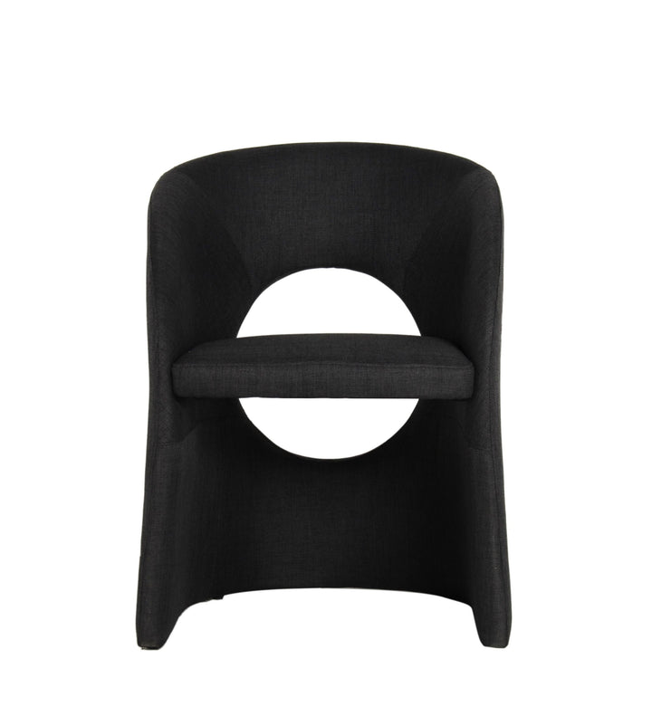 Modrest Brea Charcoal Fabric Dining Chair - MONAVILLA