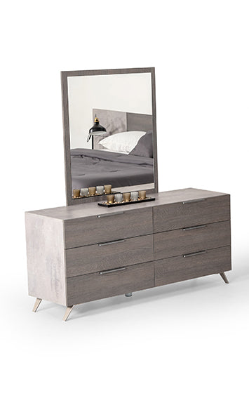 Nova Domus Bronx Italian Modern Grey Mirror - MONAVILLA