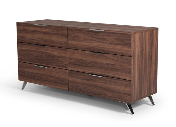 Nova Domus Brooklyn Italian Modern Walnut Dresser - MONAVILLA