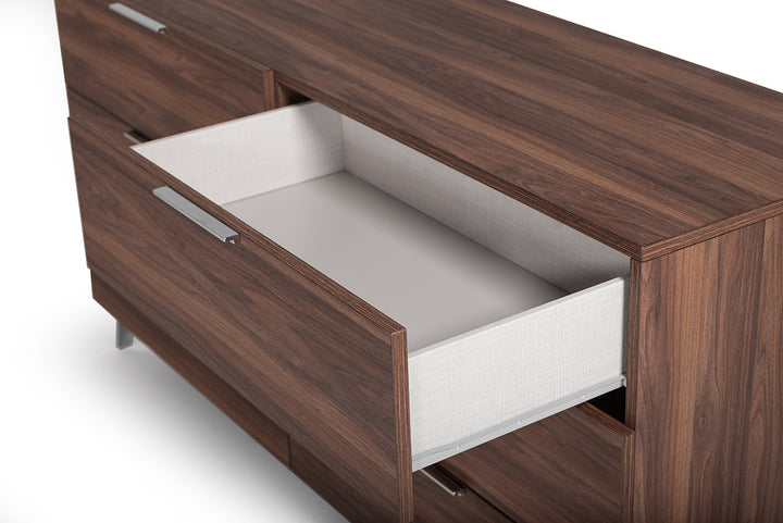 Nova Domus Brooklyn Italian Modern Walnut Dresser - MONAVILLA