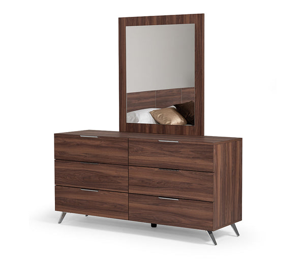 Nova Domus Brooklyn Italian Modern Walnut Mirror - MONAVILLA
