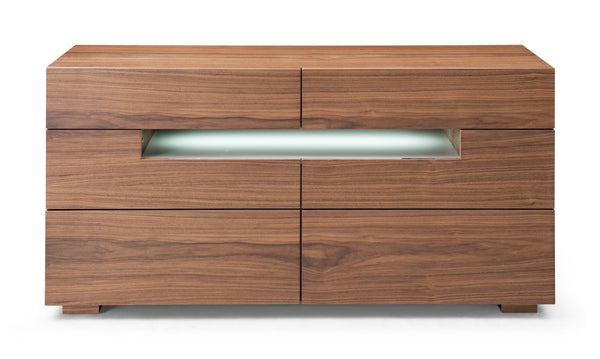Modrest Ceres Contemporary LED Walnut Dresser - MONAVILLA