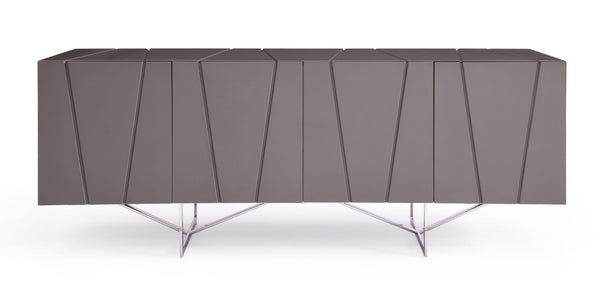 Modrest Chrysler Modern Grey High Gloss Buffet - MONAVILLA