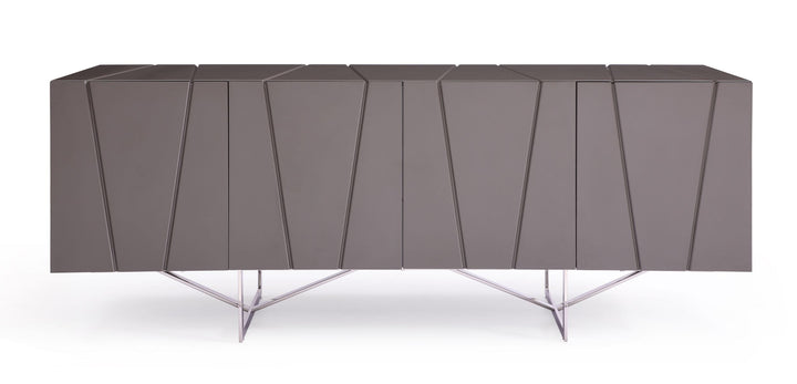 Modrest Chrysler Modern Grey High Gloss Buffet - MONAVILLA