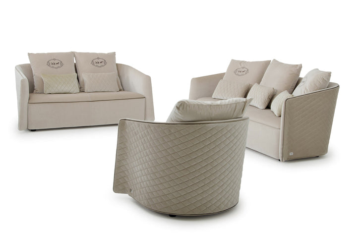 A&X Talin Modern Beige Fabric Sofa set - MONAVILLA