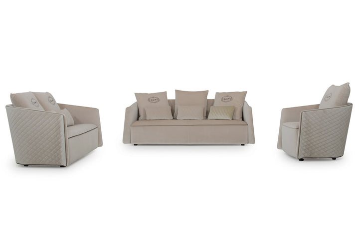 A&X Talin Modern Beige Fabric Sofa set - MONAVILLA