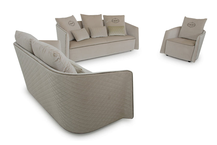 A&X Talin Modern Beige Fabric Sofa set - MONAVILLA
