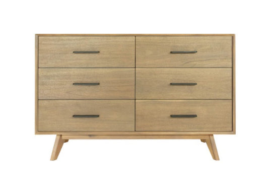 Modrest Claire Contemporary Natural Light Mocha Acacia Dresser - MONAVILLA