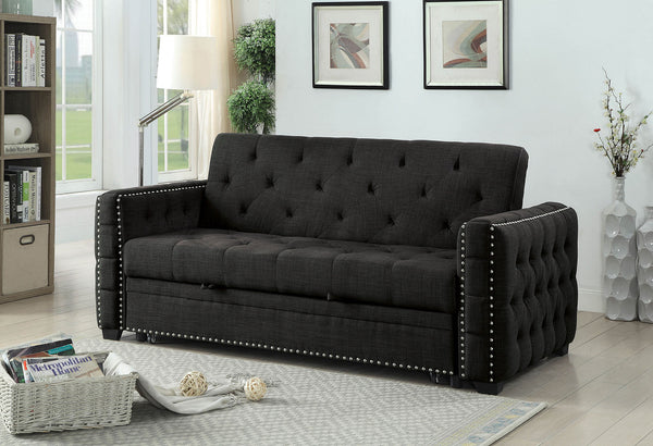 Furniture Of America Iona Gray Transitional Futon Sofa