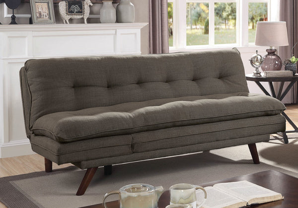 Furniture Of America Braga Gray Mid-Century Modern Futon Sofa