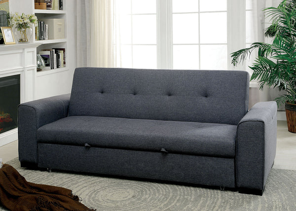 Furniture Of America Reilly Gray Contemporary Futon Sofa