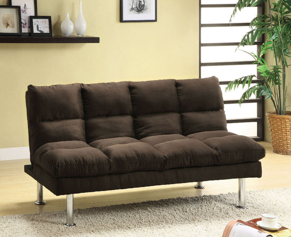 Furniture Of America Saratoga Espresso Contemporary Microfiber Futon Sofa Espresso