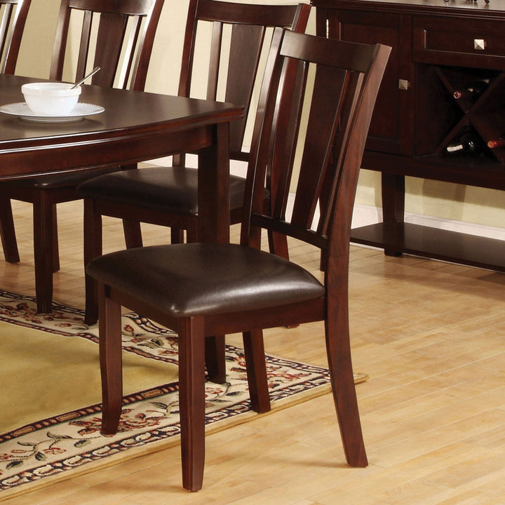 Furniture Of America Edgewood Espresso Transitional Side Chair (2 In Box) Model CM3336SC-2PK - MONAVILLA