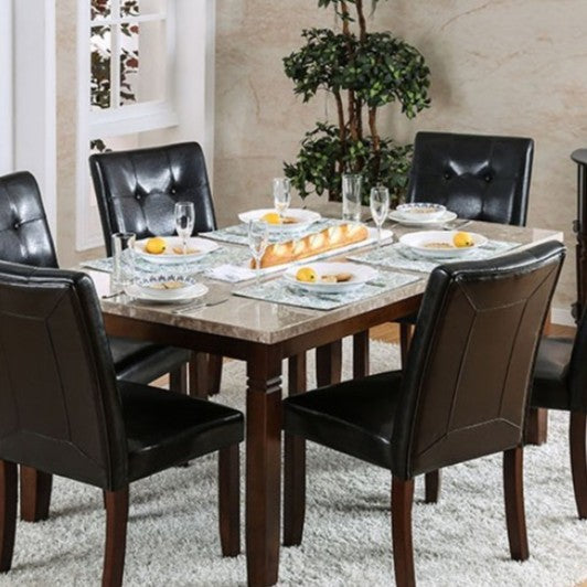 Furniture Of America Marstone Brown Cherry/Black Transitional Dining Table Model CM3368T