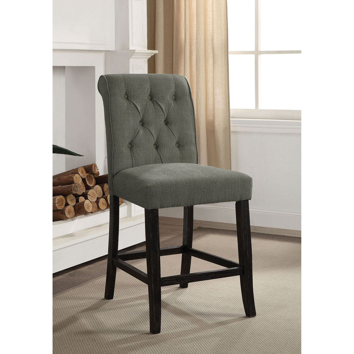 Furniture Of America Izzy Gray/Antique Black Rustic Counter Height Chair (2 In Box) Model CM3564GY-PC-2PK - MONAVILLA