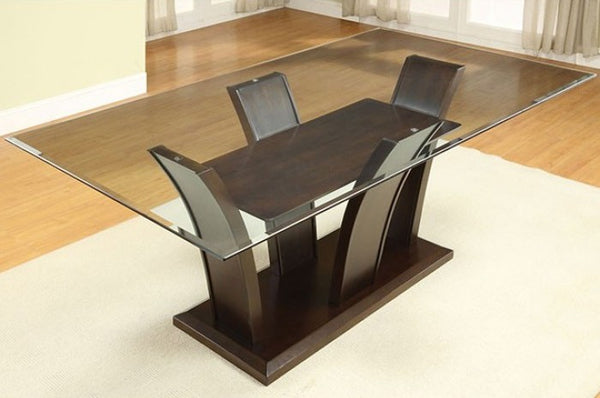 Furniture Of America Manhattan Brown Cherry Contemporary Dining Table Model CM3710T-TABLE