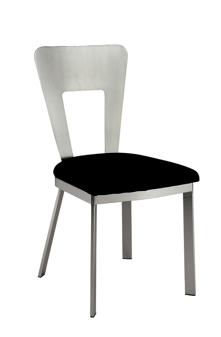 Furniture Of America Nova Silver/Black Contemporary Side Chair (2 In Box) Model CM3728SC-2PK - MONAVILLA