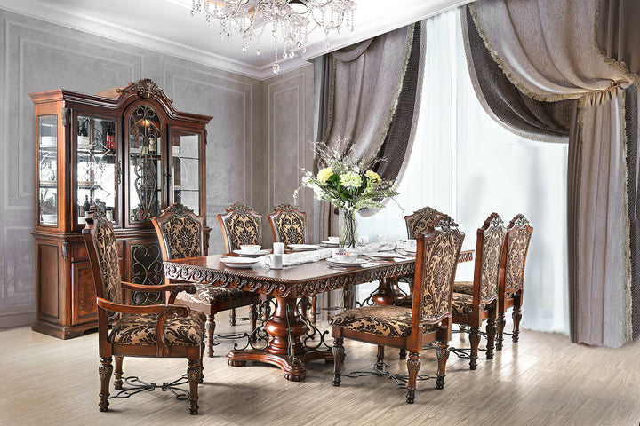 Furniture Of America Lucie Brown Cherry Traditional Dining Table Model CM3788T-TABLE - MONAVILLA