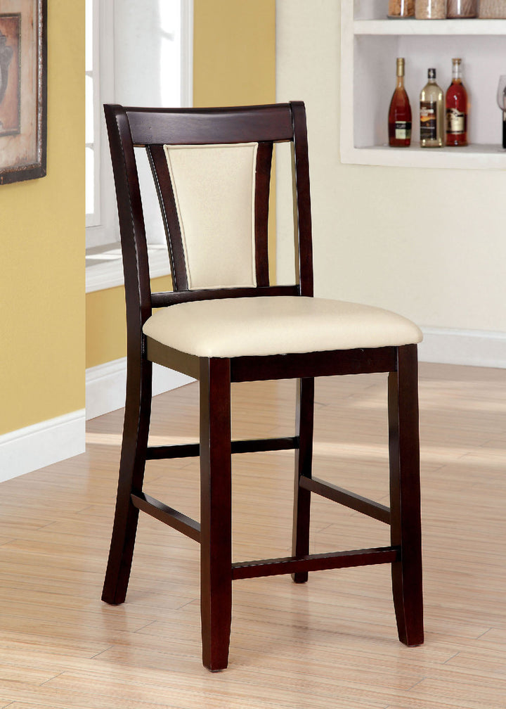 Furniture Of America Brent Dark Cherry/Ivory Transitional Counter Height Chair (2 In Box) Model CM3984PC-2PK - MONAVILLA
